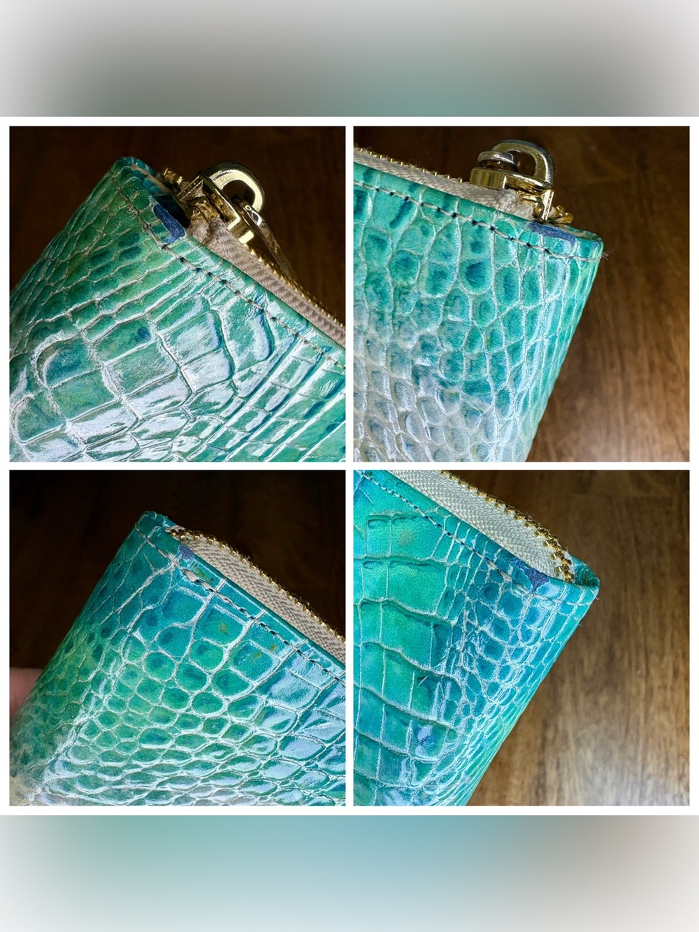 Brahmin GUC Skyler - Ocean Ombré - Travel Wallet/Clutch - FULL Eye - HTF, Rare - Picture 12 of 15